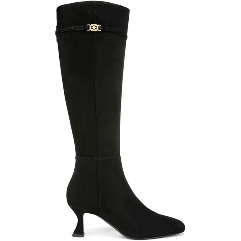 Sam Edelman Lyla Women's Boots Black‎ Suede 7.5 Wide Calf New
